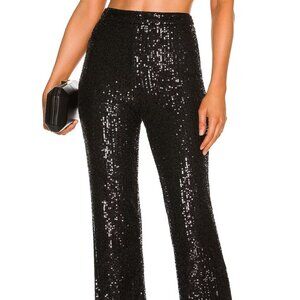 New With Tags  -Camilo Coelho Calvin Pant shiny black sequins - Size XS